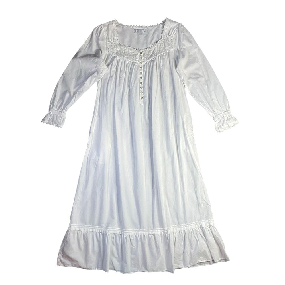 Eileen West Floral Lace Cottage Maxi Gown - XS